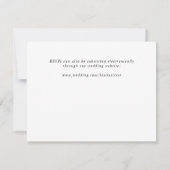 Absolute Classic Script Zwart-wit RSVP Kaart (Achterkant)