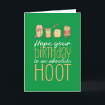 Absolute Hoot Cute Owl Cartoon Pun Funny Birthday Kaart<br><div class="desc">Grappig en schattig verjaardagskaart voor degenen die van puns en humor houden. Ideaal om je vrienden en familie geluk te wensen met hun verjaardag. Bezoek onze winkel voor meer collectie met verjaardagskaarten. Je zult iets coole,  humoristische en soms sarcastische verjaardagskaarten vinden voor je speciale iemand.</div>