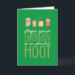 Absolute Hoot Cute Owl Cartoon Pun Funny Birthday Kaart<br><div class="desc">Grappig en schattig verjaardagskaart voor degenen die van puns en humor houden. Ideaal om je vrienden en familie geluk te wensen met hun verjaardag. Bezoek onze winkel voor meer collectie met verjaardagskaarten. Je zult iets coole,  humoristische en soms sarcastische verjaardagskaarten vinden voor je speciale iemand.</div>