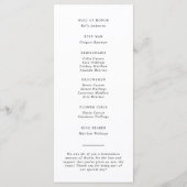 Absolute Klassiek Script Peachy Pink Wedding Programmakaart (Achterkant)