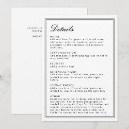 Absolute Klassiek Script Zwart en Wit Uitnodiging