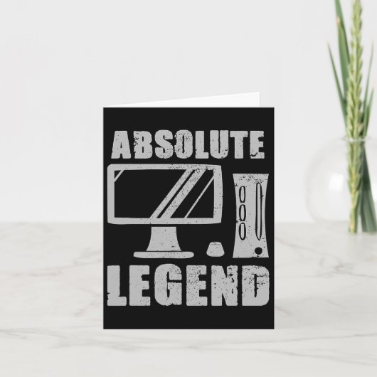 Absolute Legend Funny Video Game Player Citaat Pc Kaart (Voorkant)