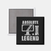 Absolute Legend Funny Video Game Player Citaat Pc  Magneet (Voorkant / Achterkant)