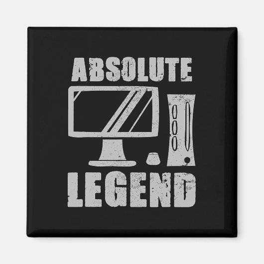 Absolute Legend Funny Video Game Player Citaat Pc  Magneet (Voorkant)