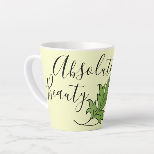 Absolute schoonheid latte mok (Linkerhoek)