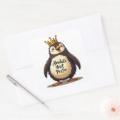 Absolute Unit Pesto - De Koning Pinguïn Vierkante Sticker (Envelop)