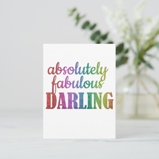 ABSOLUULOUS DARLING - FABULOUS - DARLING - BRIEFKAART (Staand voorkant)