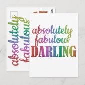 ABSOLUULOUS DARLING - FABULOUS - DARLING - BRIEFKAART (Voorkant / Achterkant)