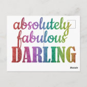 ABSOLUULOUS DARLING - FABULOUS - DARLING - BRIEFKAART (Achterkant)