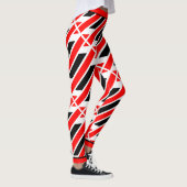 Absoluut Abstract rood zwart Patroon Leggings (Rechts)