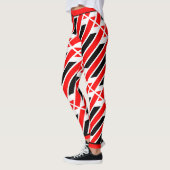 Absoluut Abstract rood zwart Patroon Leggings (Links)