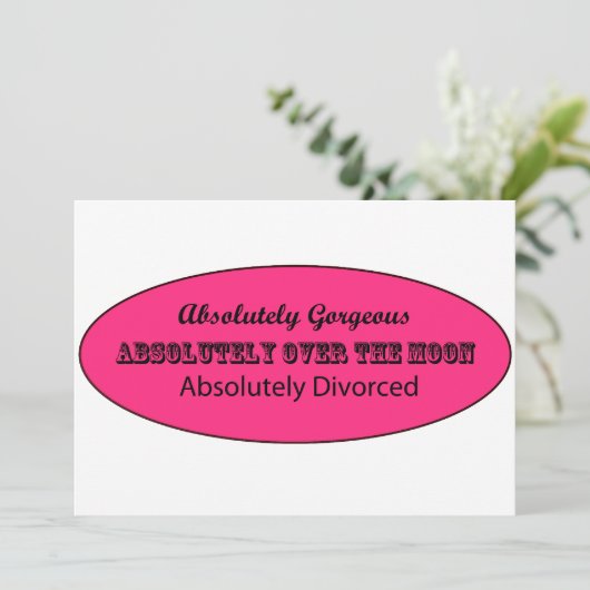 Absoluut afzonderlijke partijuitnodiging kaart (Staand voorkant)