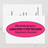 Absoluut afzonderlijke partijuitnodiging kaart (Voorkant / Achterkant)