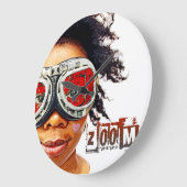 Absoluut Cool Zoom Wall Clock! Grote Klok (Hoek)