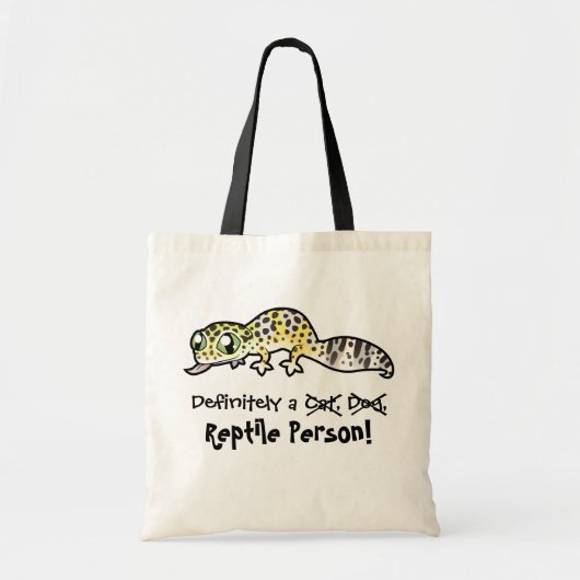 Absoluut een ReptielPersoon (luipaardgekko) Tote Bag (Voorkant)