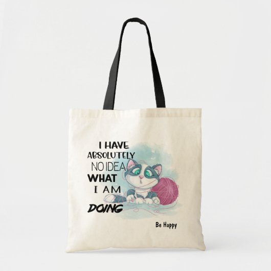 Absoluut geen idee wat ik aan het doen ben tote bag (Voorkant)