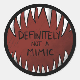 Absoluut geen imitatie van D & D Gaming Gifts Ronde Sticker