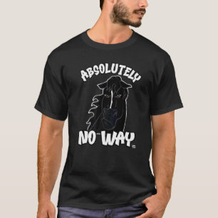 Absoluut geen manier zwarte chagrijnige paardrijde t-shirt