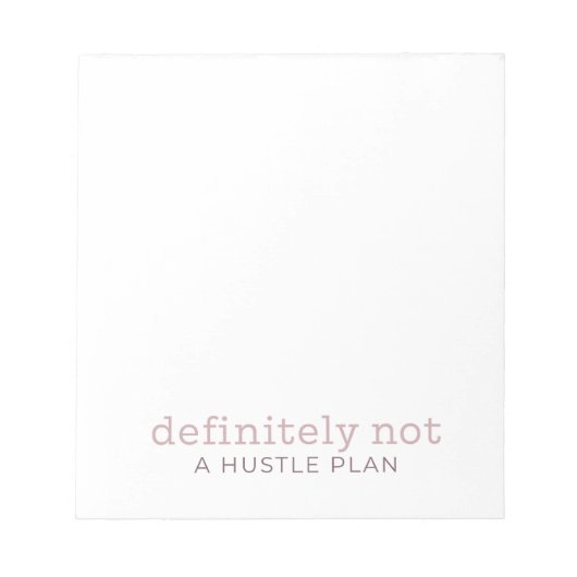 Absoluut geen Notitieblok van Hustle Plan (Voorkant)