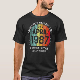 Absoluut Geweldige sinds april 1987 Man Voman Birt T-shirt
