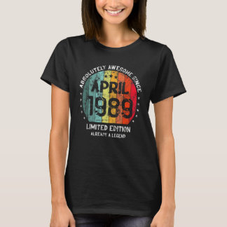 Absoluut Geweldige sinds april 1989 Man Voman Birt T-shirt