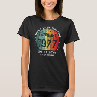 Absoluut Geweldige sinds februari 1977 Man vrouw B T-shirt