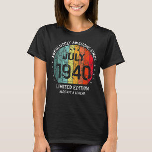Absoluut Geweldige sinds juli 1940 Man Vrouw Birth T-shirt