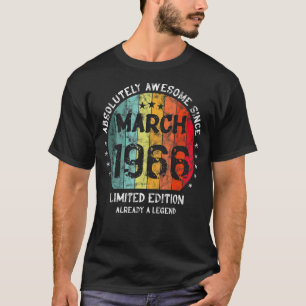 Absoluut Geweldige sinds maart 1966 Man Voman Birt T-shirt