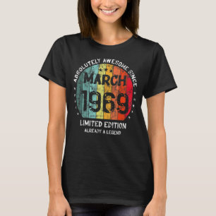 Absoluut Geweldige sinds maart 1969 Man Voman Birt T-shirt