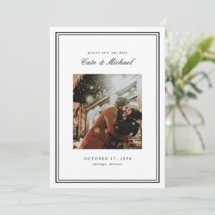 Absoluut klassiek zwart-wit monogram kaart