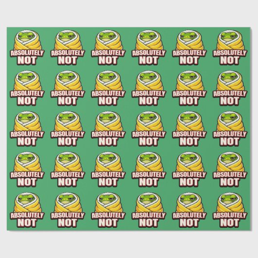 Absoluut Niet Kikker – Grappige Lui Kikker Meme Cadeaupapier (Vlak)