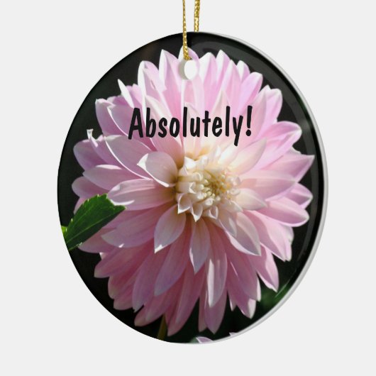 Absoluut, oranment Pink Dahlia Boss cadeaus Keramisch Ornament (Links)
