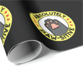 Absoluut passief grappig paw pun donker BG Cadeaupapier (Rol Hoek)