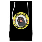 Absoluut passief grappig paw pun donker BG Klein Cadeauzakje (Voorkant)