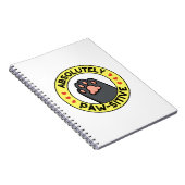 Absoluut passief grappig paw pun notitieboek (Rechterzijde)