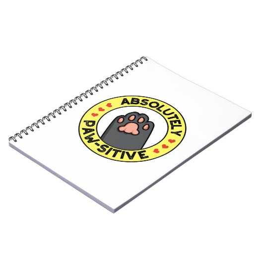 Absoluut passief grappig paw pun notitieboek (Linkerzijde)