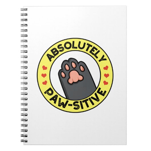 Absoluut Pawsitieve Grappige Poot Punt Notitieboek (Voorkant)