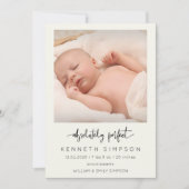 Absoluut perfecte foto-Baby geboorteaankondiging Aankondiging (Voorkant)