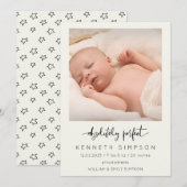 Absoluut perfecte foto-Baby geboorteaankondiging Aankondiging (Voorkant / Achterkant)