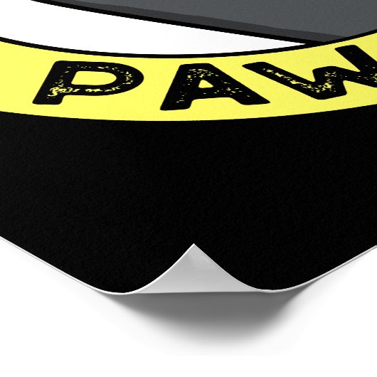 Absoluut pijnlijke Funny Paw Badge Pun Dark BG Poster (Hoek)