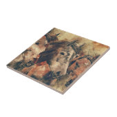 Absoluut prachtige Waterverf van drie paarden Tegeltje (Zijkant)