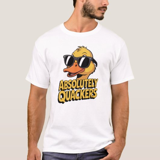 Absoluut Quackers Grappige Eend T-shirt (Voorkant)