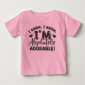 Absoluut Schattig Baby Fijne Jersey T-Shirt (Voorkant)