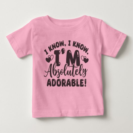 Absoluut Schattig Baby Fine Jersey T-shirt (Voorkant)