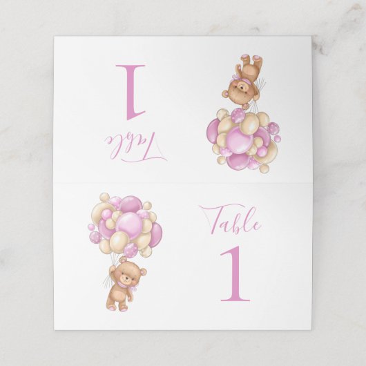 Absoluut Schattige Teddy Bear Girly Place-kaarten Plaatskaartje (Buitenkant ongevouwen)