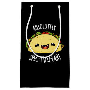 Absoluut Spec-Taco-Lar Funny Taco Pun Dark BG Klein Cadeauzakje