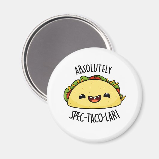 Absoluut Spec-Taco-Lar Funny Taco Pun Magneet (Voorkant / Achterkant)