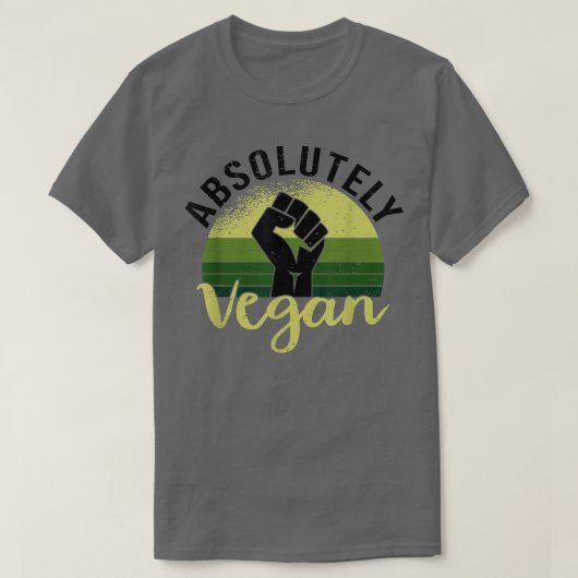 Absoluut Vegan Funny Vegan & Vegetarian T-Shirt (Design voorkant)