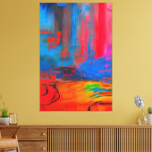 Absoluut verbluffende kleurrijke Abstracte schilde Canvas Afdruk (Insitu (Woonkamer))