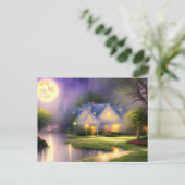 Absoluut verbluffende Magische Full Moon-Waterverf Briefkaart (Staand voorkant)